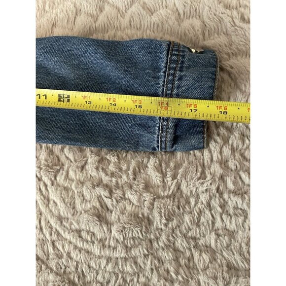 Signature 8 Womens Denim Shirt Dress Size M Medium Wash Button Front Long Sleeve - Picture 9 of 11